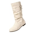 thumbnail image 2 of Women's Slip on Mid Calf Boots, Plus Size Suede Side Zipper Round Toe Casual Boots with Breathable Lining and Cushion Sole, Comfortable Footwear for Everyday Wear, 2 of 7