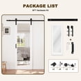thumbnail image 6 of 32''x96'' No Assembly Required Door Panel,Mirrored Solid Manufactured Wood Sliding Barn Doors with Hardware Kit, 6 of 8