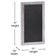 thumbnail image 4 of 17 Inch Wall Hanging Magnetic Chalkboard, Pine Wood Frame, Whitewashed, 4 of 4