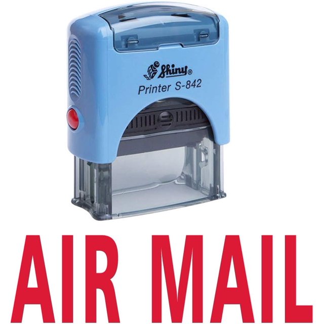 Printtoo AIR MAIL Self Inking Rubber Stamp Office Stationery Custom Shiny Stamp