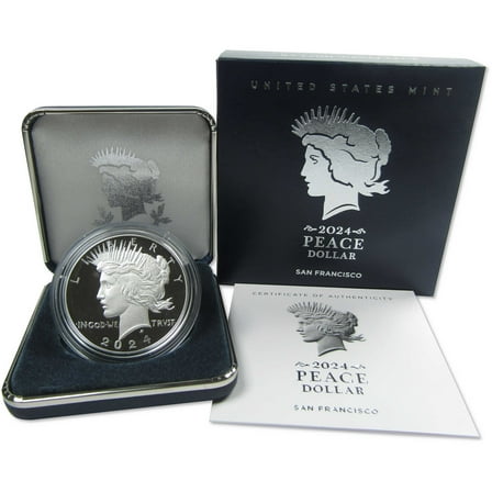 2024 S Peace Dollar Choice Proof .999 Silver $1 Coin OGP COA