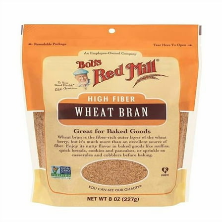 Bobs Red Mill Wheat Bran, 8Oz (Pack Of 1) - Non Gmo, Vegan, Kosher - Pack of 2