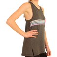 thumbnail image 2 of P.J. Salvage Womens Heart N Stripes Pajama Sleep Tank Top, Grey, Small, 2 of 5