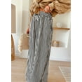 thumbnail image 6 of Eytino Women's Wide Leg Trousers Casual Striped Drawstring Elastic High Waisted Pants, 6 of 6