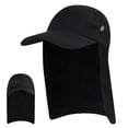 thumbnail image 1 of Men UPF 50+ Sun Protection Cap Wide Brim Fishing Sun Cap Hat with Neck Flap, 1 of 7