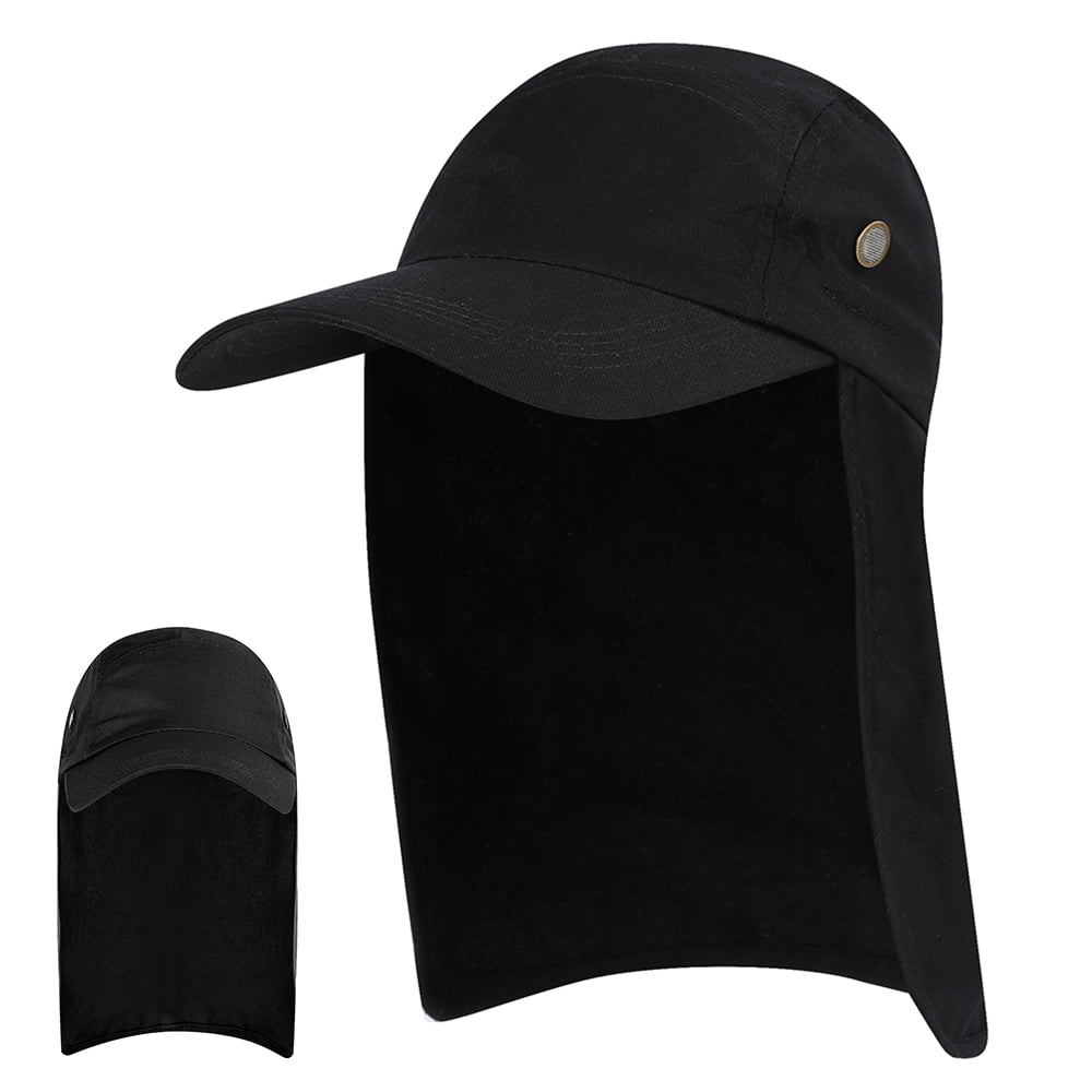 Cap With Neck Flap Anself - Men UPF 50+ Sun Protection Cap Wide Brim Fishing Sun Cap Hat