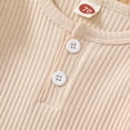 thumbnail image 6 of Baby Girls Long Sleeve Romper and Flared Trousers Clothing Sets Beige 3-6 Months, 6 of 10