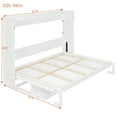 thumbnail image 2 of Harper & Bright Designs Queen Size Wall Murphy Bed with Storage, Foldable Cabinet Bed with Vanity Desk, Center Mirror & 2 Side Drawers for Guest Room Office, White, 2 of 18