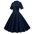thumbnail image 1 of Vestidos de Homecoming Para Mujer Midi Vestidos de Moda Sólido Patchwork Sin Mangas Casual Noche Fiesta Vestido de Graduación Odeerbi ODB162370, 1 of 8