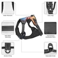 thumbnail image 3 of Vsdgher Red And Blue Fire Cloud Dragon Pattern Dog Harness,No Pull Pet Harness with Soft Padded Handle,Adjustable Reflective Vest with 2 Buckles,4 Slide Buckles,S-XL Large, 3 of 5