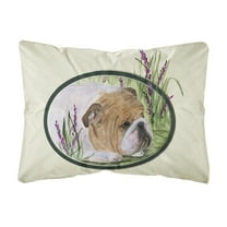 Caroline's Treasures SS8023PW1216 English Bulldog Decorative   Canvas Fabric Pillow, 12H x16W, multicolor