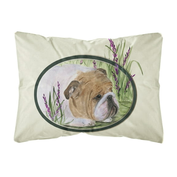 Caroline's Treasures SS8023PW1216 English Bulldog Decorative   Canvas Fabric Pillow, 12H x16W, multicolor