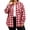 Red, variant on Lutiedan Womens Plus Size Plaid Shirts Long Sleeve Button Down Oversized Shirts Casual Fall Trendy Collared Shirts L-5XL