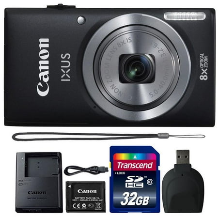Canon Powershot Ixus 185 / ELPH 180 20MP Compact Digital Camera Black with 32GB Accessory
