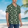 thumbnail image 3 of Sikiie Colorful Mallard Duck Print Men's Hawaiian Shirt, Summer Beach Button Pocket Short Sleeve T-Shirt,Small, 3 of 7