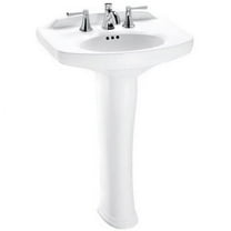 Toto LT642.8#01 Dartmouth Pedestal Lavatory 8" Hole Faucet Spacing, Cotton
