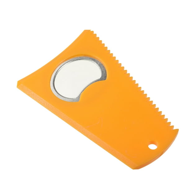 Soidarity Peine para tabla de surf, chatarra de cera, tablero de aleación de plástico, removedor práctico de bricolaje, herramientas de Deportes acuáticos Amarillo