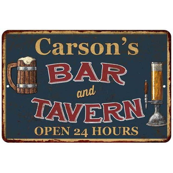 Carson's Green Bar & Tavern Rustic Sign Decor 8x12 208120047436