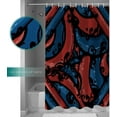thumbnail image 3 of Fabric Shower Curtain 72x84 Inch, Hand Drawn Doodle Red Blue Black Lines Shower Curtain for Bathroom with Hooks,Waterproof Bath Shower Curtain Sets Decorative Bathroom Accessories, 3 of 6