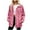 Pink., variant on Akafmk Plus Size Womens Jean Jackets,Oversized Denim Jackets,Women's Fashionable Solid Color Lapel Long Sleeved Hooded Denim Jacket Top Loose Fitting Cardigan Denim Coat