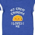 thumbnail image 4 of Inktastic My Great Grandma Loves Me with Taco Illustration Boys or Girls Baby Bodysuit, 4 of 5