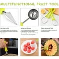 thumbnail image 5 of WuPing 12-Piece Melon Cutter Set, Melon Baller Scoop Set 4-in-1 Fruit Cutter: Stainless Steel Slicer, Scoop, Corer, Peeler, Kitchen Gadgets, 5 of 12