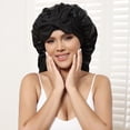 thumbnail image 5 of AWAYTR Long Satin Bonnet for Women - Double Layer Elastic Silk Bonnet Hair Sleeping Cap with Tie Band, 5 of 7