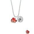 thumbnail image 2 of Delight Jewelry Resin Orange Fish Silvertone Script Initial Disc - A - Charm Necklace, 20"+3", 2 of 4