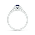 thumbnail image 2 of ANGARA Natural Aeon Vintage Inspired Sapphire Engagement Ring with Milgrain in 14K White Gold for Women (Size-7x5mm) | September Birthstone, Anniversary Jewelry Gift for Women | Natural Sapphire Ring, 2 of 11