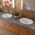 thumbnail image 4 of Pemberly Row White 21" Oval Drop In Ceramic Sink with Faucet Hole, 4 of 5