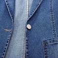 thumbnail image 6 of Sales Today Clearance Women's Blazers & Suit Jackets Women's Autumn Solid Color Slim Fit Suit Tie Pocket Denim Jacket, 6 of 9