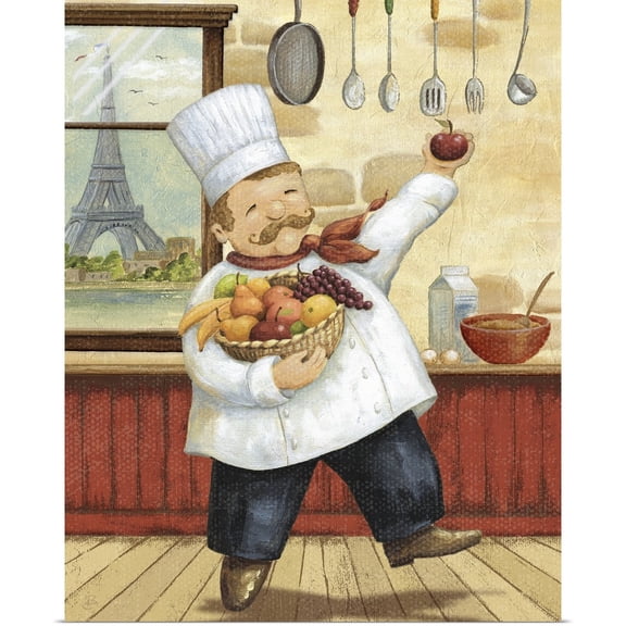 Great BIG Canvas | Rolled Daphne Brissonnet Poster Print entitled Happy Chef I