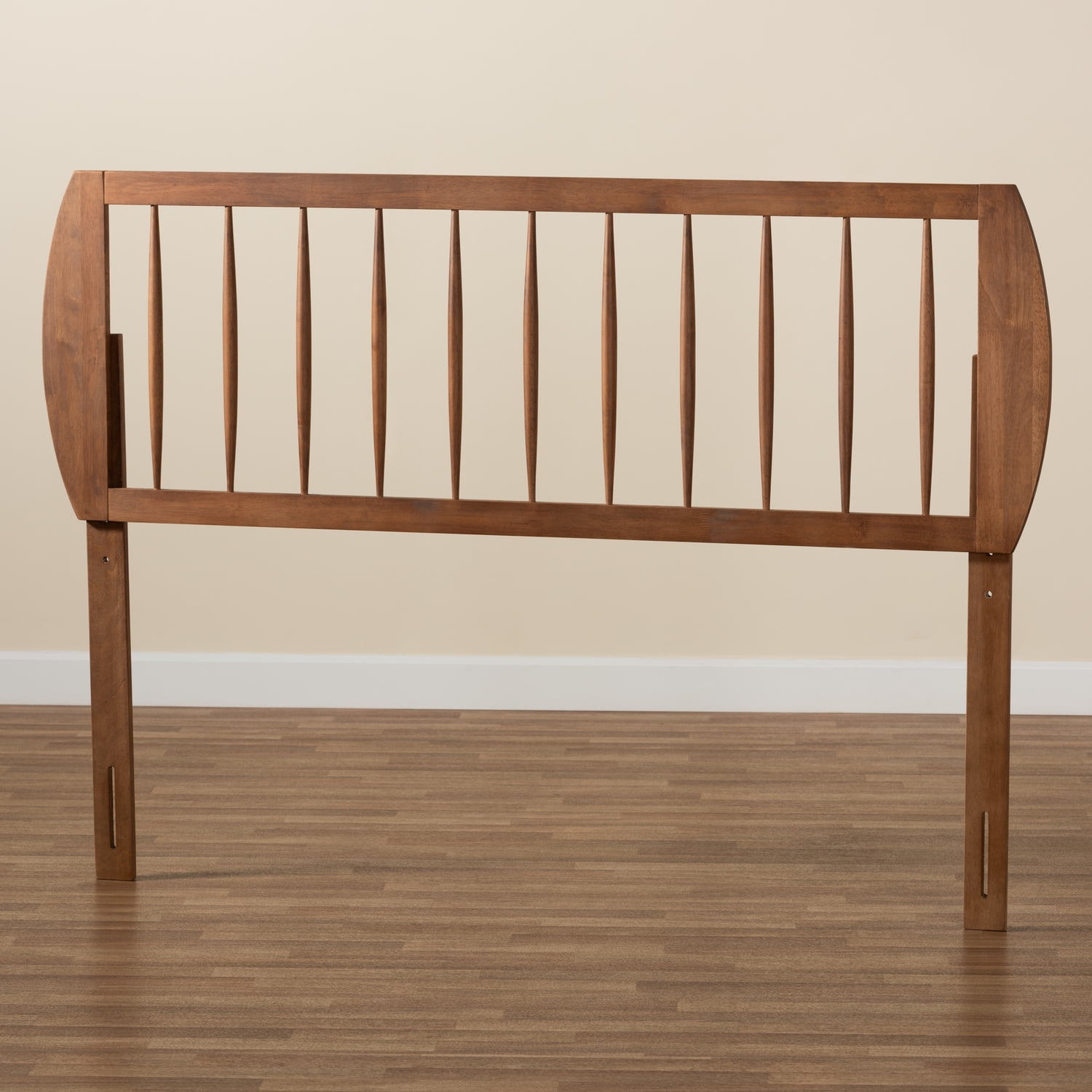 Norman Modern and Contemporary Transitional Ash Walnut Finished Wood Full Size Headboard