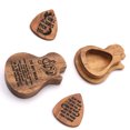 thumbnail image 1 of Amdohai Guitar Wooden Pick Box Holder Collector with 2pcs Wood, 1 of 7