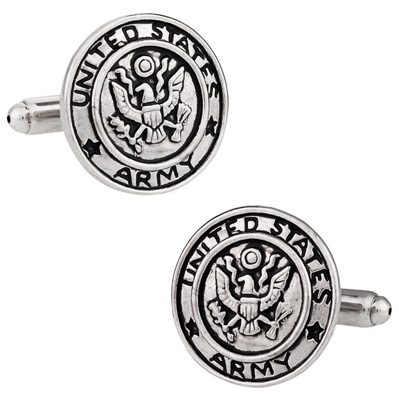 US Army Cufflinks Silver