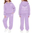 thumbnail image 5 of MuXiKeJi Clothes valentine outfit for girls size 10-12,Girls Clothing Sets Size 8 Cartoon Print Casual Hoodie Pullover Top and Long Sweatpants Set Casual Outfit for Teens, 5 of 6