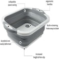 thumbnail image 3 of Collapsible Washing Up Bowl, Multi Function Bowl Drying Rack, Portable Cutting Board, Retractable Drain Washing Basket Basin Vegetable Fruit Tray for for Camping, Picnic, Kitchen, 3 of 7