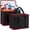 Black With Red Trim, variant on (Not Made In China) Insulated Reusable Grocery Bags, Catering and Delivery Bag For Hot and Cold Food, Collapsible Thermal Tote For Doordash