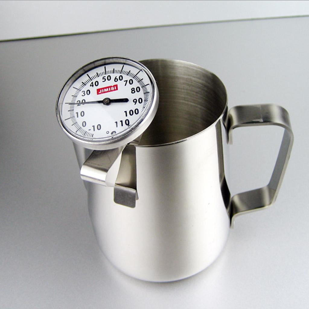 350ml Milk Frothing Jug Pitcher Barista Craft Jug + Thermometer