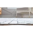 thumbnail image 4 of Unique Loom Matrix Trellis Collection Modern Triangular, Geometric, Lattice Area Rug (3' 3 x 5' 3 Rectangular, Ivory/ Gray), 4 of 5