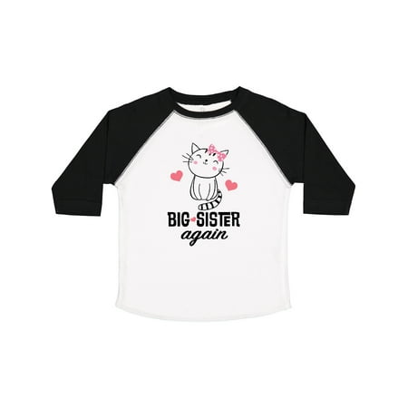

Inktastic Big Sister Again Announcement Gift Toddler Toddler Girl T-Shirt