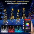 thumbnail image 2 of TCHSIN 4Pack Spiral Christmas Tree Pathway Lights, Smart Outdoor Christmas Decorations Spiral Tree, Walkway Lights for Yard, Patio, Pathway Decorations-APP Control Waterproof (1.6FT-8P), 2 of 8