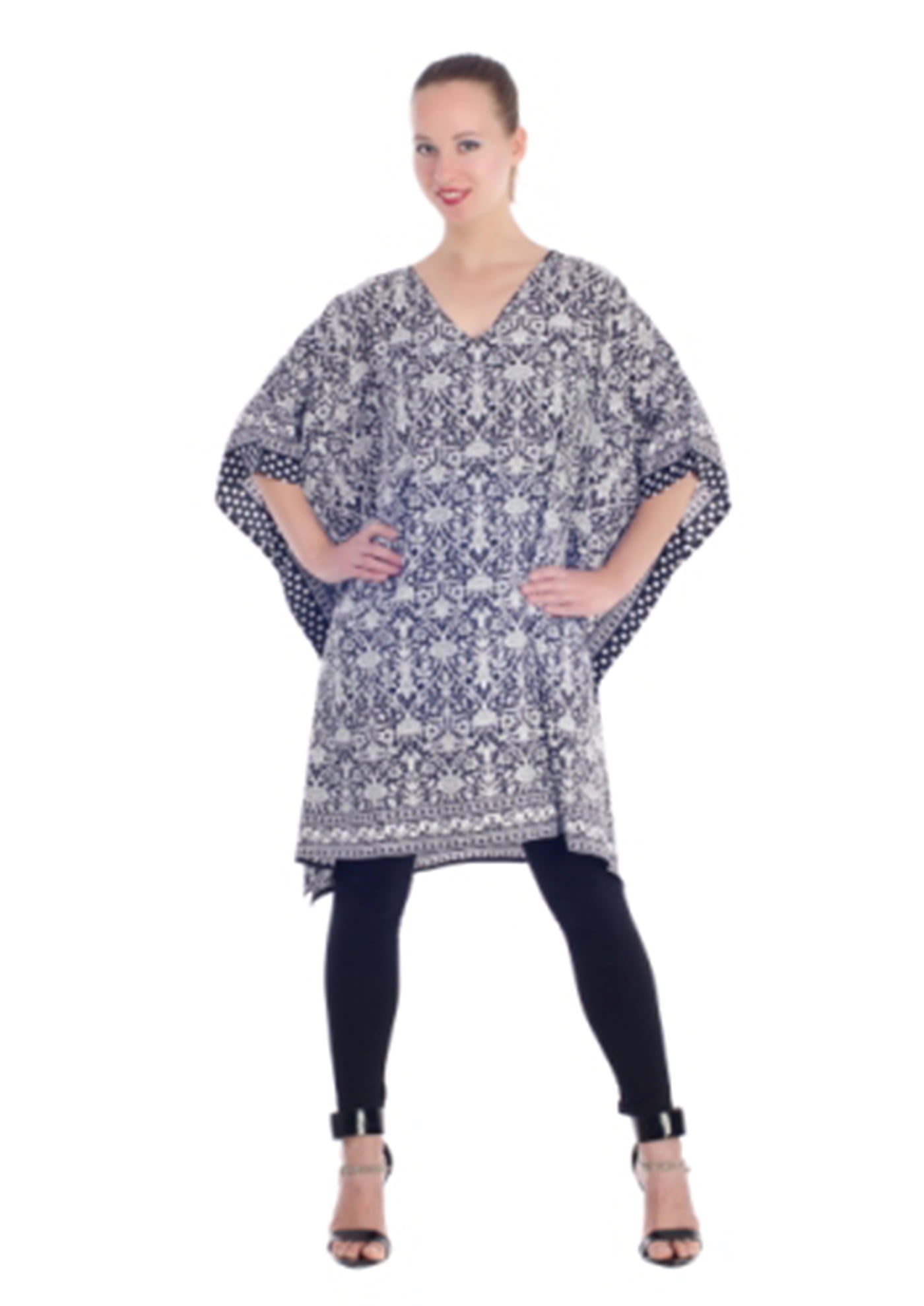 kaftan black and white