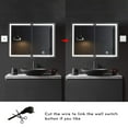 thumbnail image 6 of Lighted Medicine Cabinet with Mirror & LED Light for Bathroom, Wall Mounted Aluminum Mirror Cabinet with Storage and Power Strip for Home,White, 31.5'' x 23.6'', 6 of 9