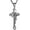 Large Silver, variant on Religion Stainless Steel Saint St St. Benedict Crucifix Cross Pendants Necklace INRI