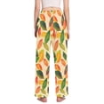 thumbnail image 3 of FORMRS Women's Pajama Pants with Pockets Soft Comfy Loungewear Sleep Bottom, Sizes S-2XL, Green Retro Autumn Leaves, 3 of 8