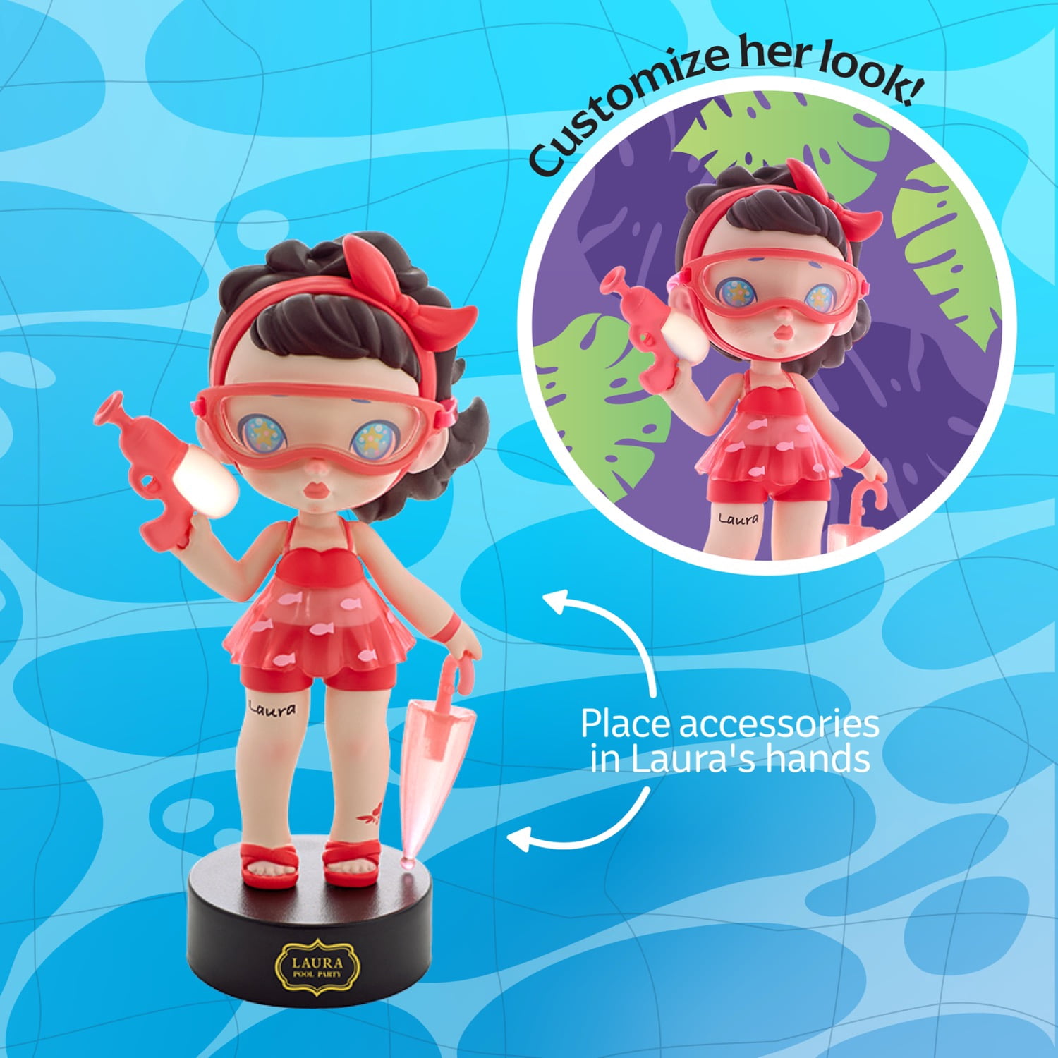 Laura Girl Pool Party Series Blind Box Collectible Figurine