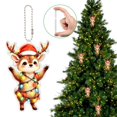 thumbnail image 3 of Christmas Tree Ornaments, Cute Animal Hanging Decorations, Acrylic Pendant with Light Bulbs, Winter Holiday Home Decor, Xmas Party Favors, Seasonal Charm for Indoor Decoration, Gift for Friends, 3 of 5