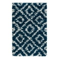 thumbnail image 3 of Unique Loom Trellis Shag Collection Area Rug - Ruth (2' x 3' Rectangle Navy Blue/Ivory), 3 of 11