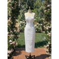 thumbnail image 2 of White Embroidered Fitted Midi Dress With Square Neck And Spaghetti Straps, 2 of 8